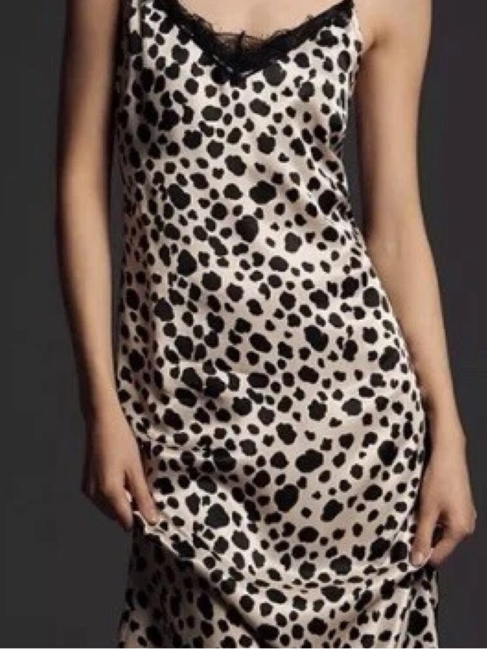 Anthropologie Spotted Slip Dress
